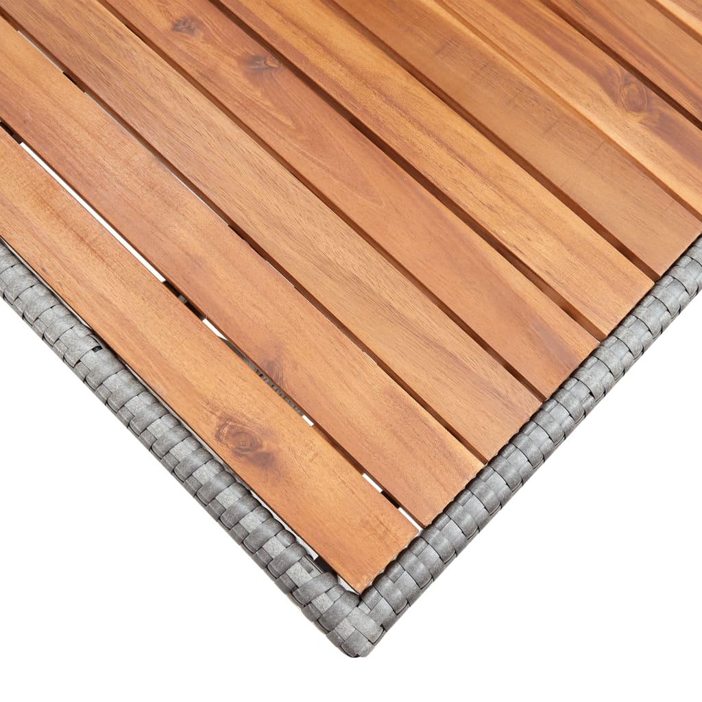 Puutarhapöytä harmaa 120x70x66 cm täysi akaasiapuu - Sisustajankoti.fi