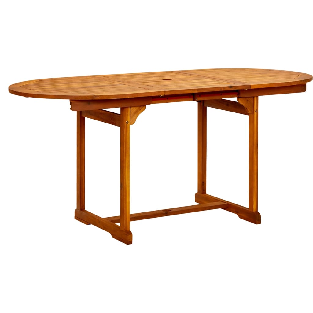 Puutarharuokapöytä (120-170)x80x75 cm täysi akaasiapuu - Sisustajankoti.fi