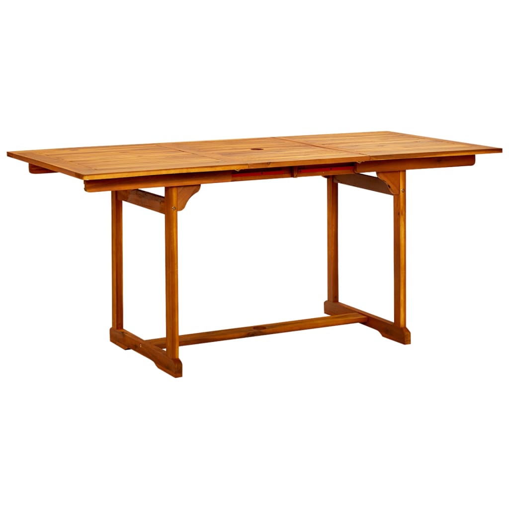 Puutarharuokapöytä (120-170)x80x75 cm täysi akaasiapuu - Sisustajankoti.fi