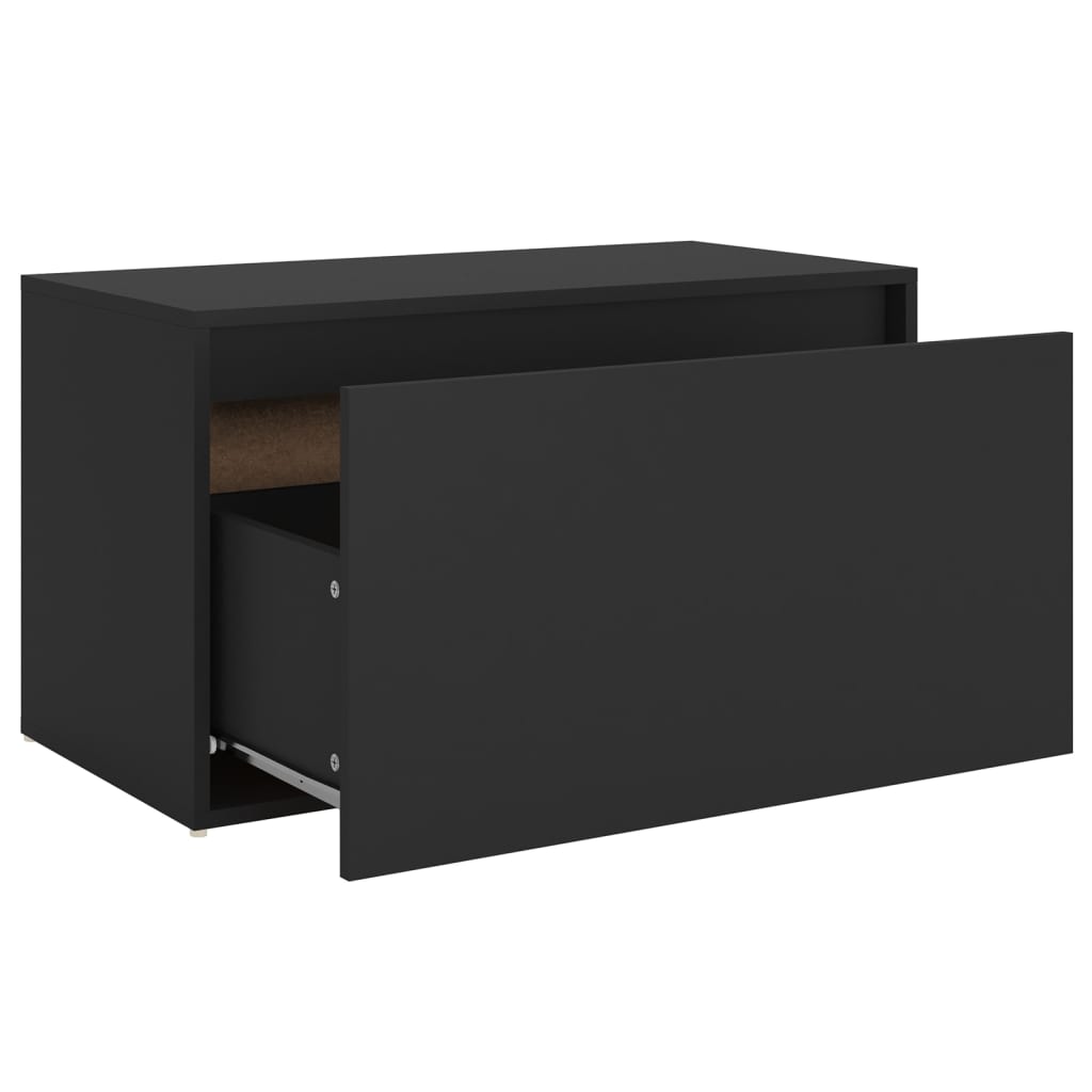 Eteisen penkki 80x40x45 cm musta lastulevy - Sisustajankoti.fi