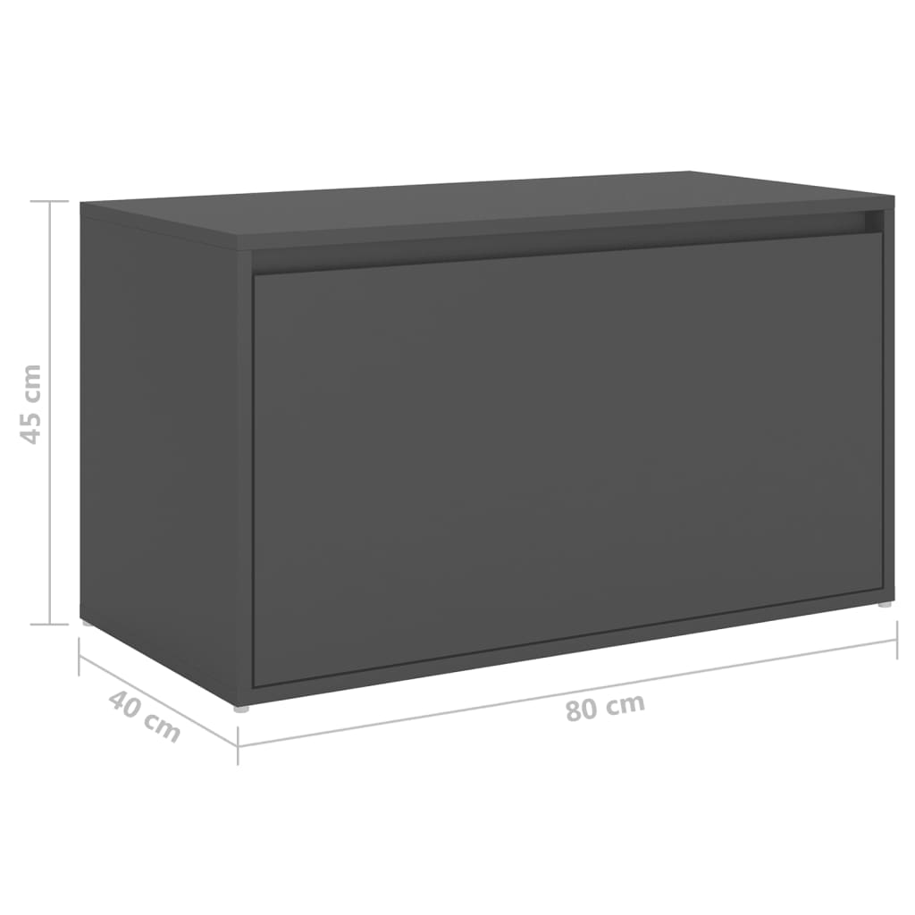 Eteisen penkki 80x40x45 cm harmaa - Sisustajankoti.fi
