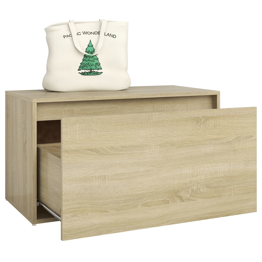 Eteisen penkki Sonoma-tammi 80x40x45 cm lastulevy - Sisustajankoti.fi