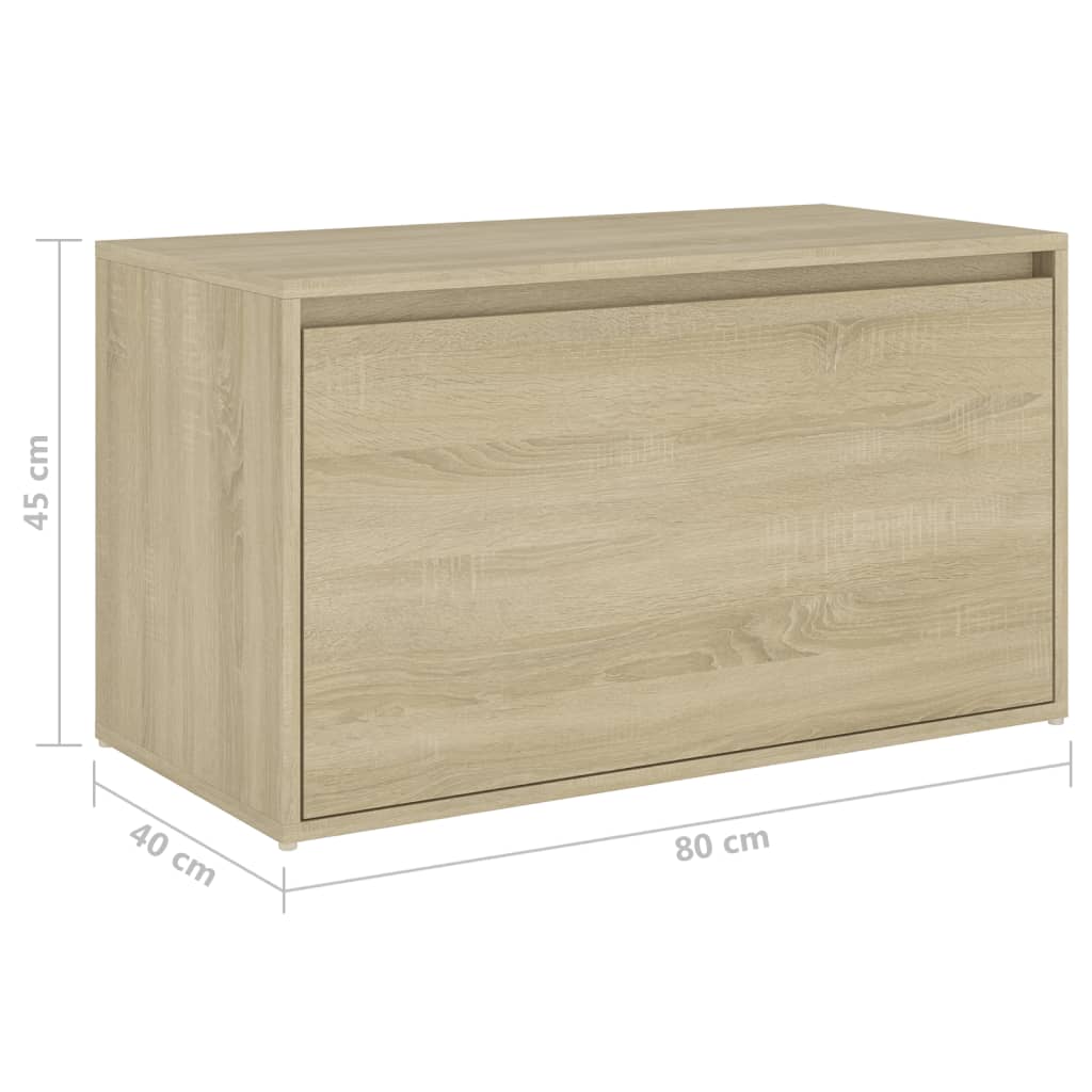 Eteisen penkki Sonoma-tammi 80x40x45 cm lastulevy - Sisustajankoti.fi