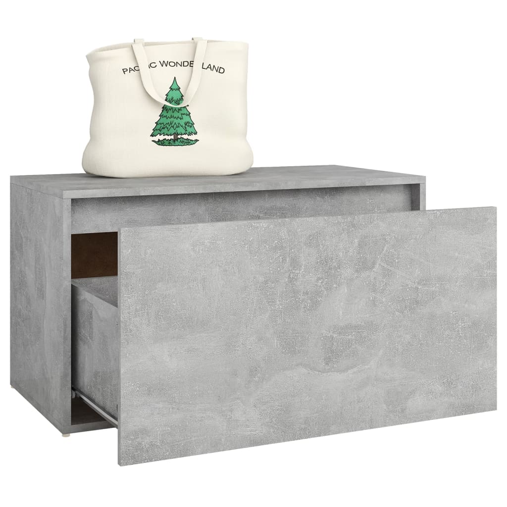 Eteisen penkki 80x40x45 cm betoninharmaa lastulevy - Sisustajankoti.fi