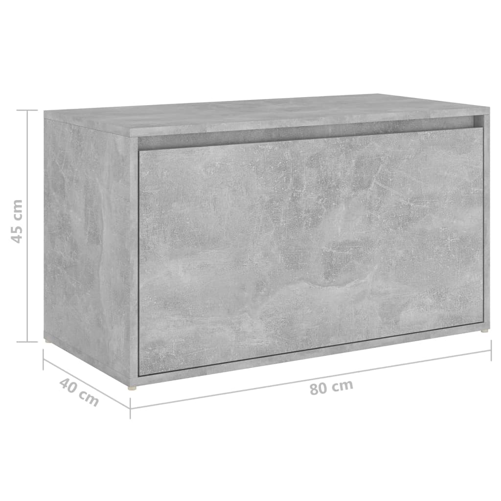 Eteisen penkki 80x40x45 cm betoninharmaa lastulevy - Sisustajankoti.fi