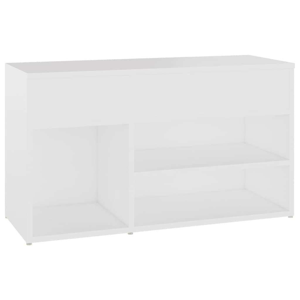 Kenkien säilytyspenkki valkoinen 80x30x45 cm lastulevy - Sisustajankoti.fi
