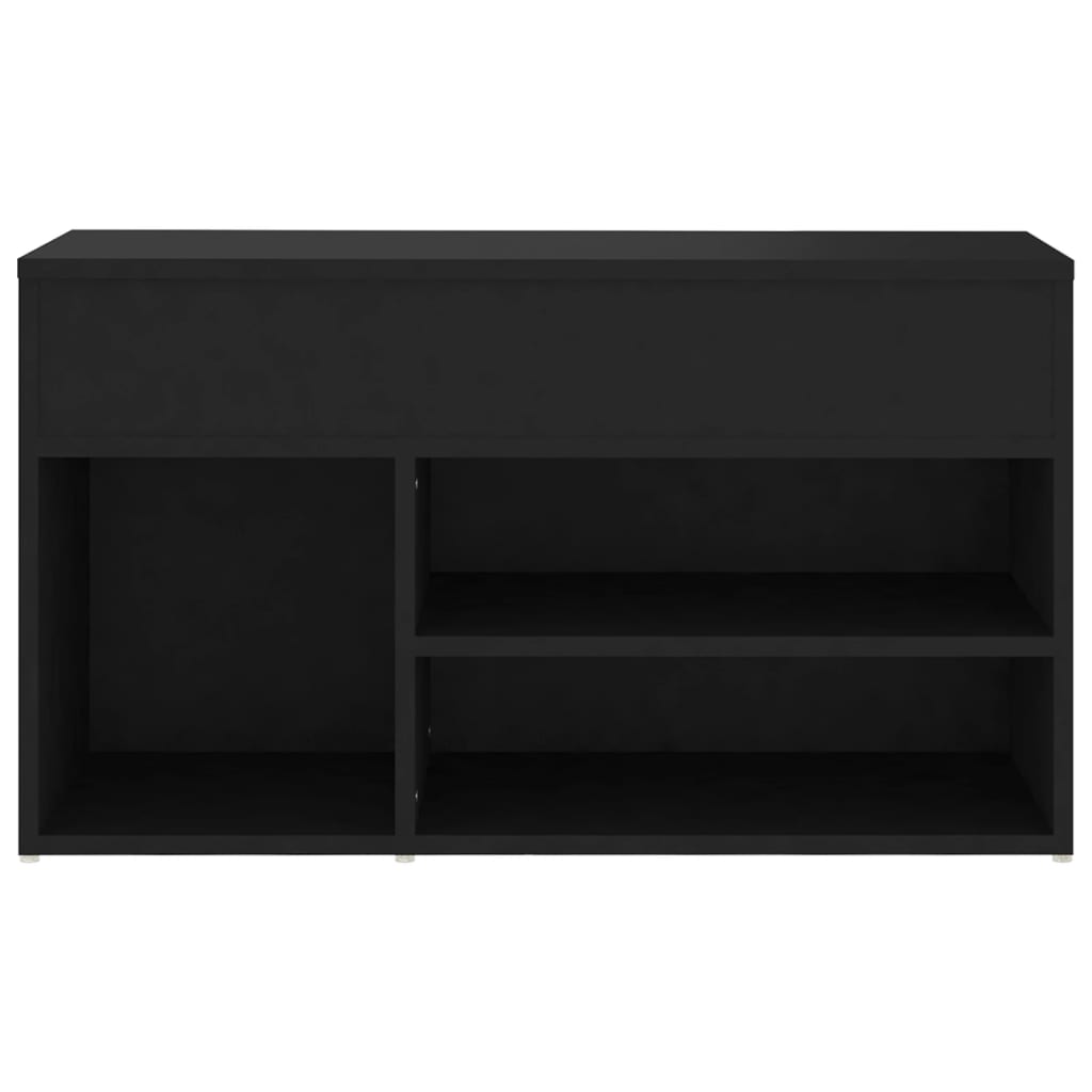 Kenkien säilytyspenkki musta 80x30x45 cm lastulevy - Sisustajankoti.fi