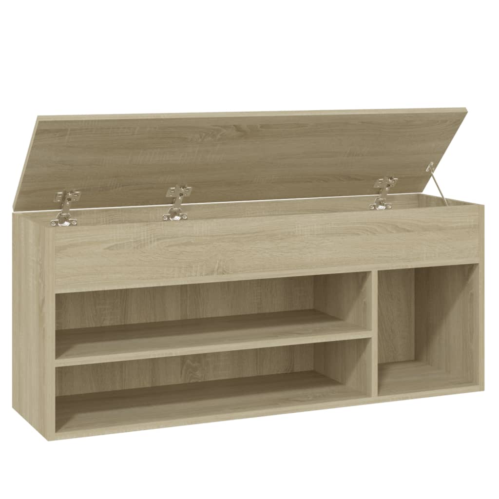 Kenkien säilytyspenkki Sonoma-tammi 105x30x45cm lastulevy - Sisustajankoti.fi