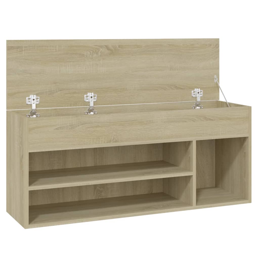 Kenkien säilytyspenkki Sonoma-tammi 105x30x45cm lastulevy - Sisustajankoti.fi