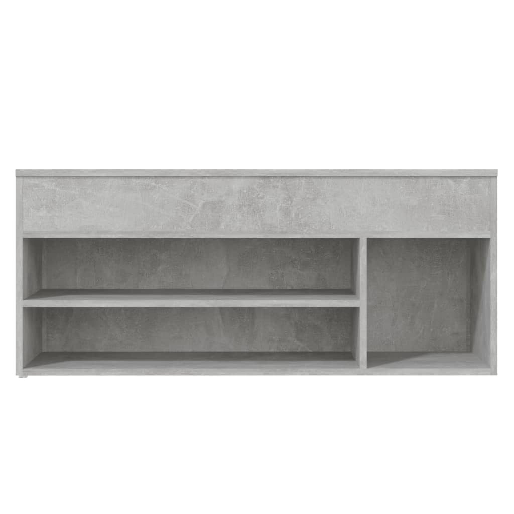 Kenkien säilytyspenkki betoninharmaa 105x30x45 cm lastulevy - Sisustajankoti.fi
