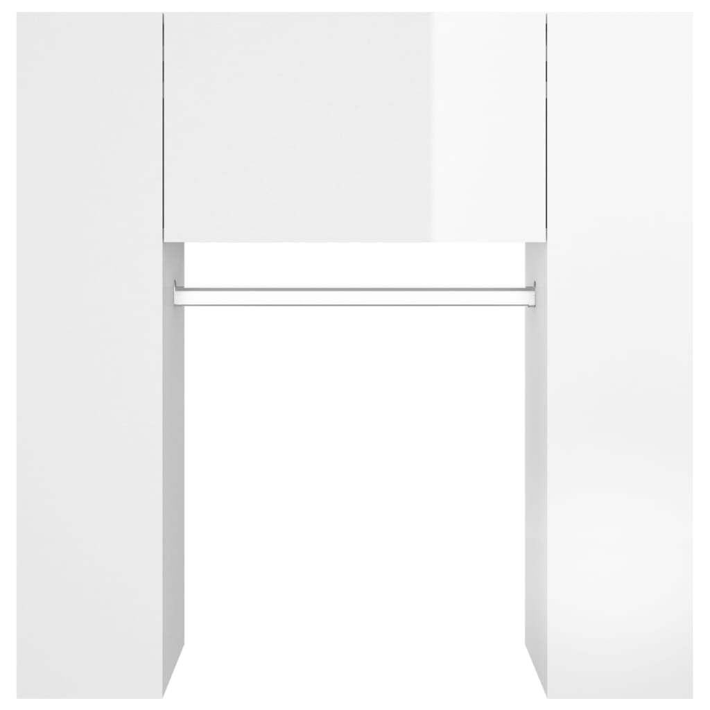 Eteisen kaappi korkeakiilto valk. 97,5x37x99 cm tekninen puu - Sisustajankoti.fi