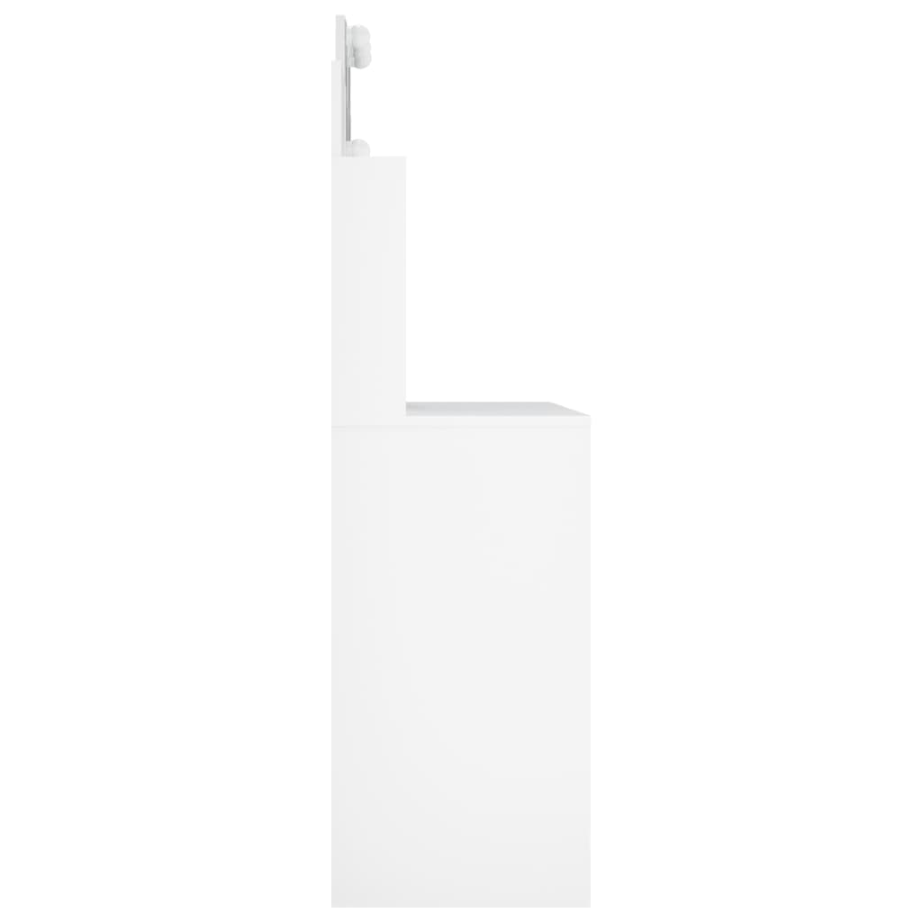 Peilipöytä LED-valoilla valkoinen 96x40x142 cm - Sisustajankoti.fi