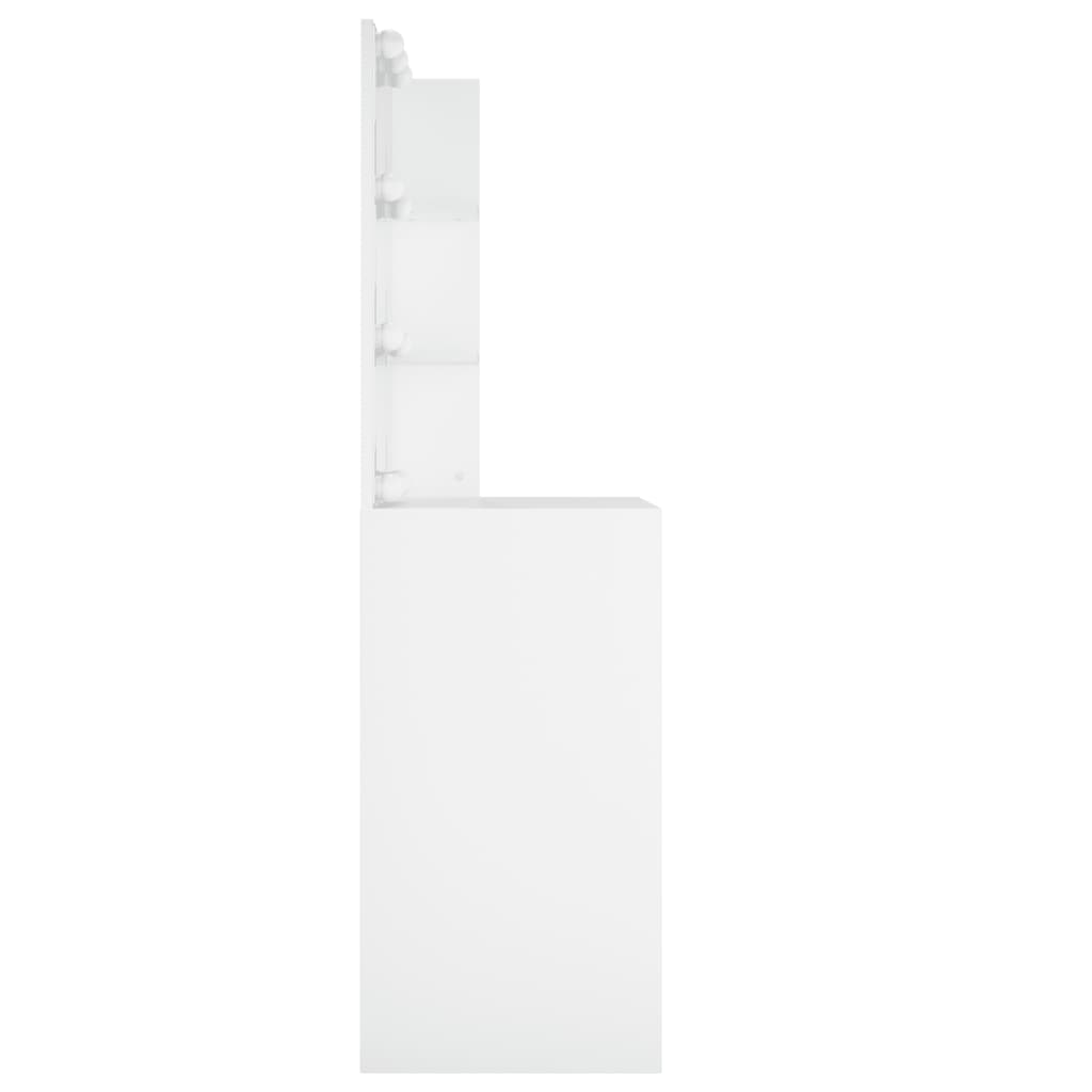 Peilipöytä LED-valoilla valkoinen 60x40x140 cm - Sisustajankoti.fi