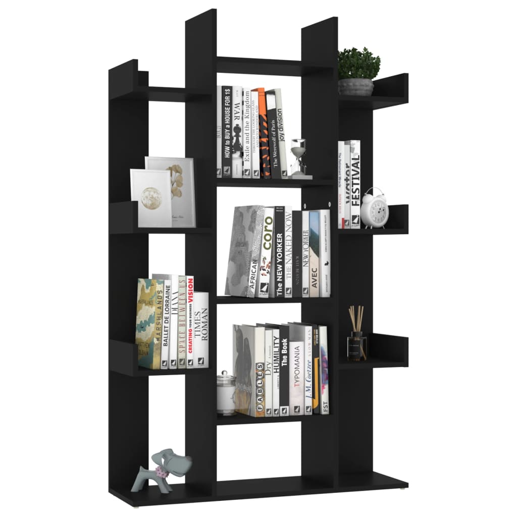 Kirjahylly musta 86x25,5x140 cm lastulevy - Sisustajankoti.fi