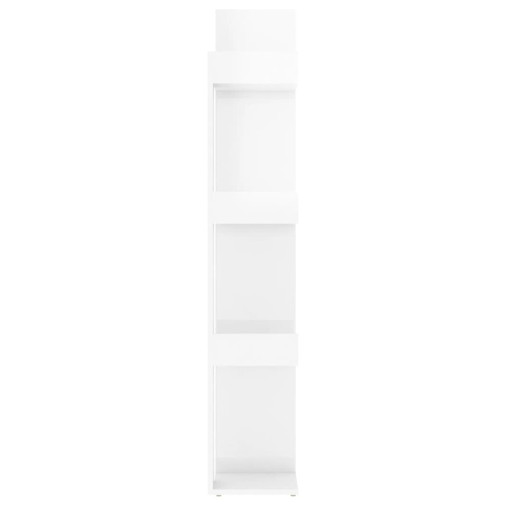 Kirjahylly korkeakiilto valkoinen 86x25,5x140 cm lastulevy - Sisustajankoti.fi