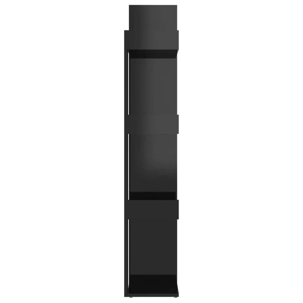 Kirjahylly korkeakiilto musta 86x25,5x140 cm lastulevy - Sisustajankoti.fi