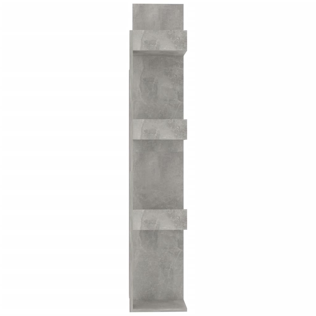 Kirjahylly betoninharmaa 48x25,5x140 cm lastulevy - Sisustajankoti.fi