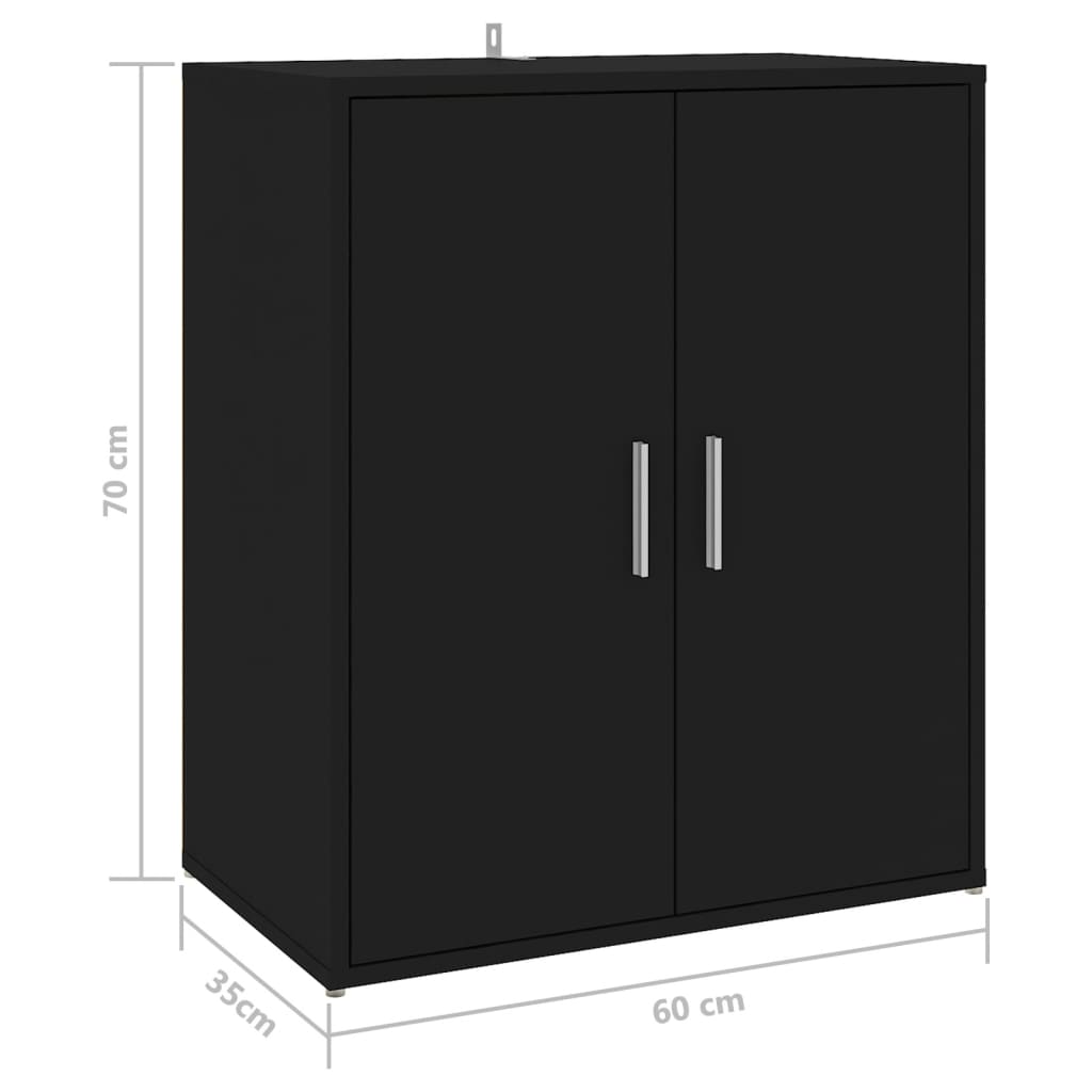 Kenkäkaappi musta 60x35x70 cm lastulevy - Sisustajankoti.fi
