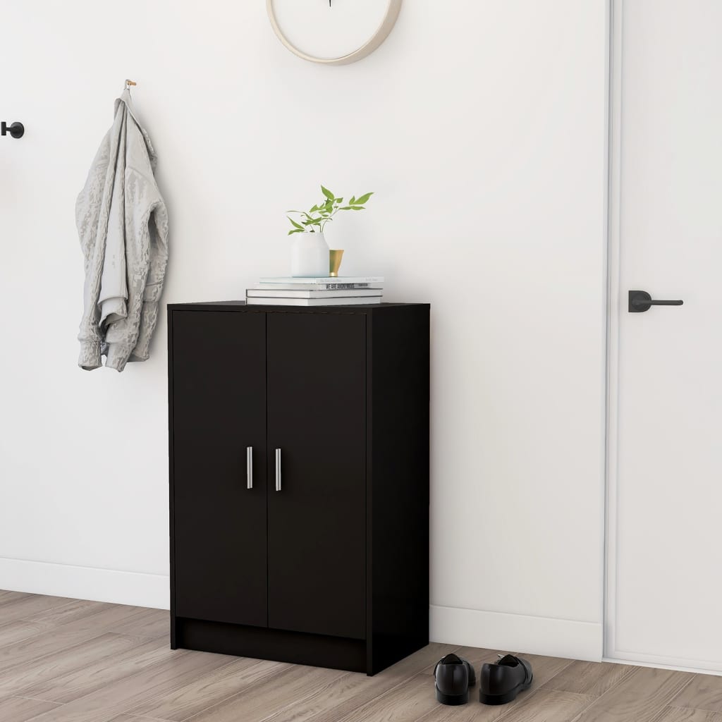 Kenkäkaappi musta 60x35x92 cm lastulevy - Sisustajankoti.fi