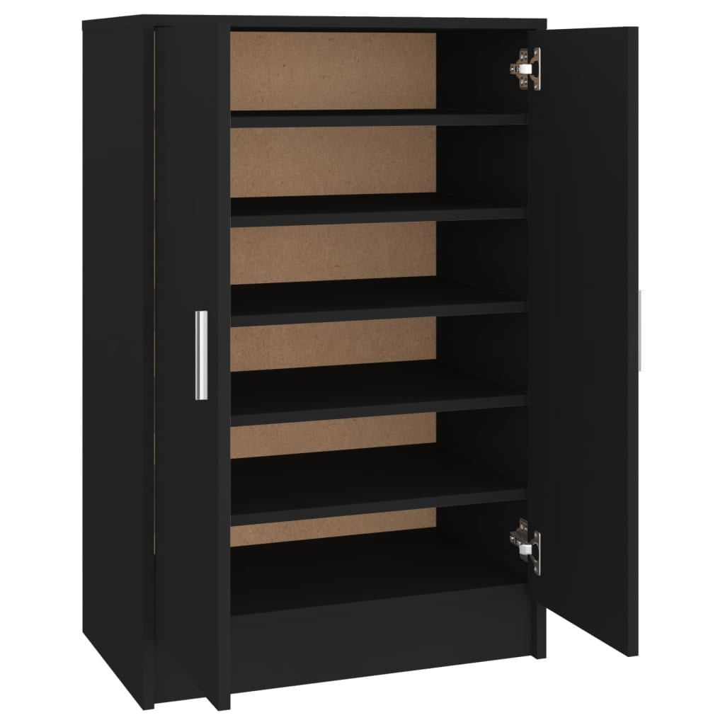 Kenkäkaappi musta 60x35x92 cm lastulevy - Sisustajankoti.fi