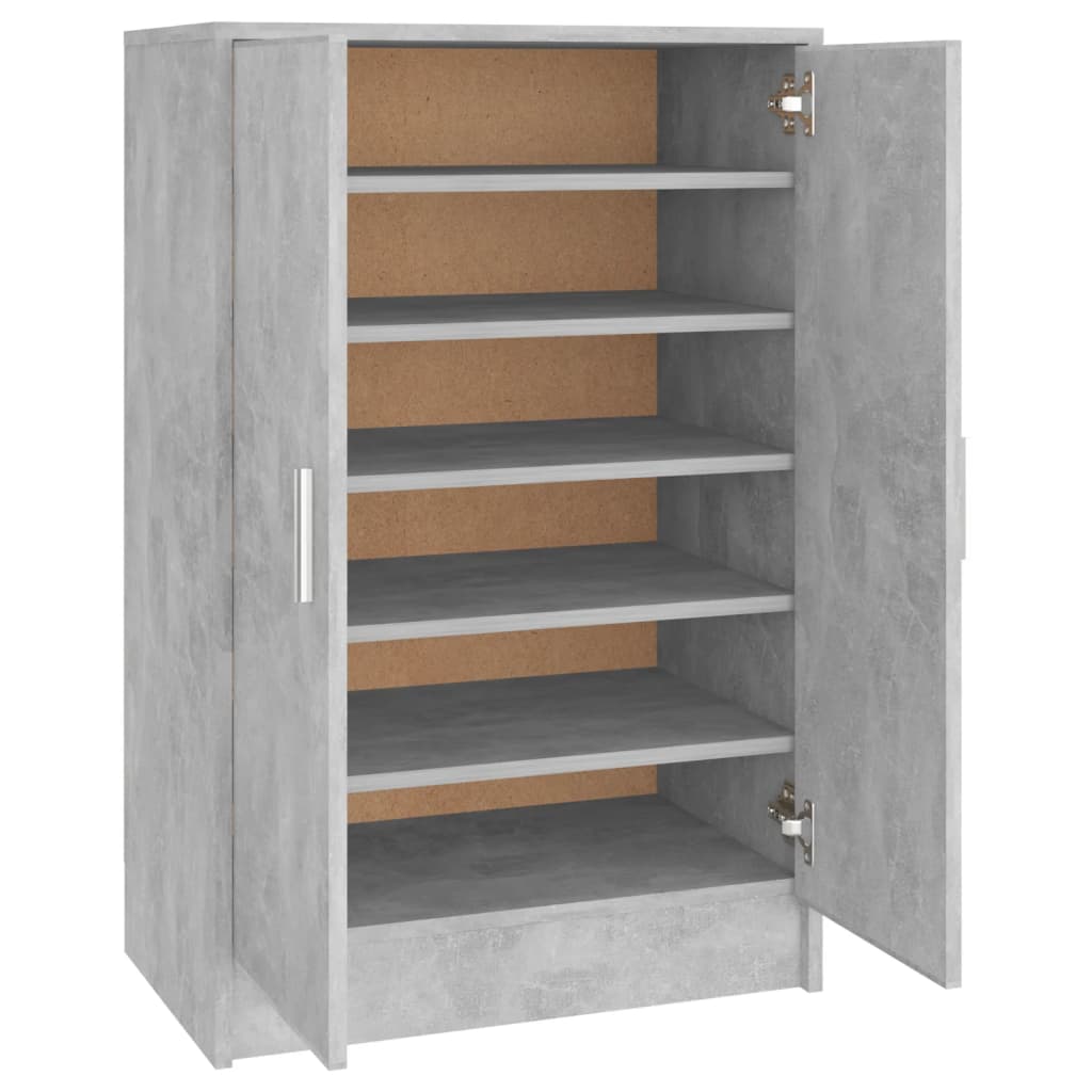 Kenkäkaappi betoninharmaa 60x35x92 cm lastulevy - Sisustajankoti.fi