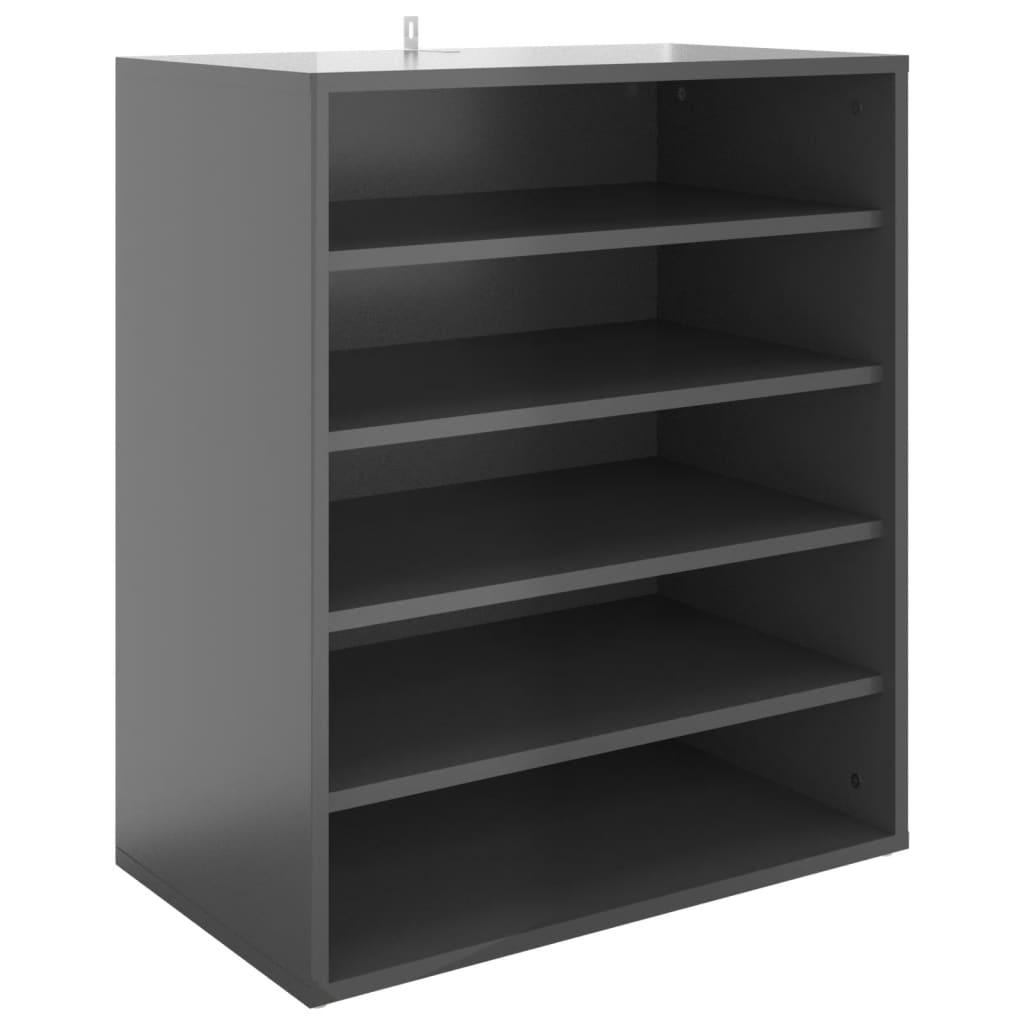 Kenkäkaappi korkeakiilto harmaa 60x35x70 cm lastulevy - Sisustajankoti.fi