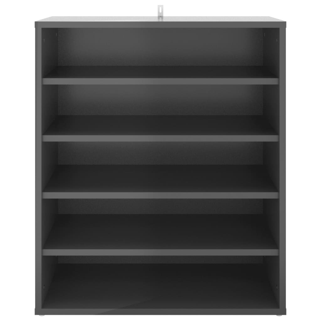 Kenkäkaappi korkeakiilto harmaa 60x35x70 cm lastulevy - Sisustajankoti.fi