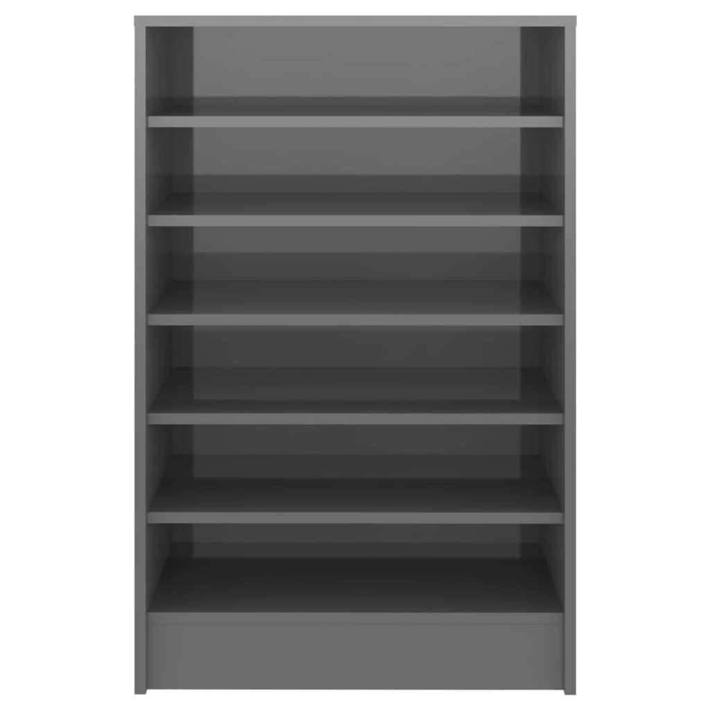 Kenkäkaappi korkeakiilto harmaa 60x35x92 cm lastulevy - Sisustajankoti.fi