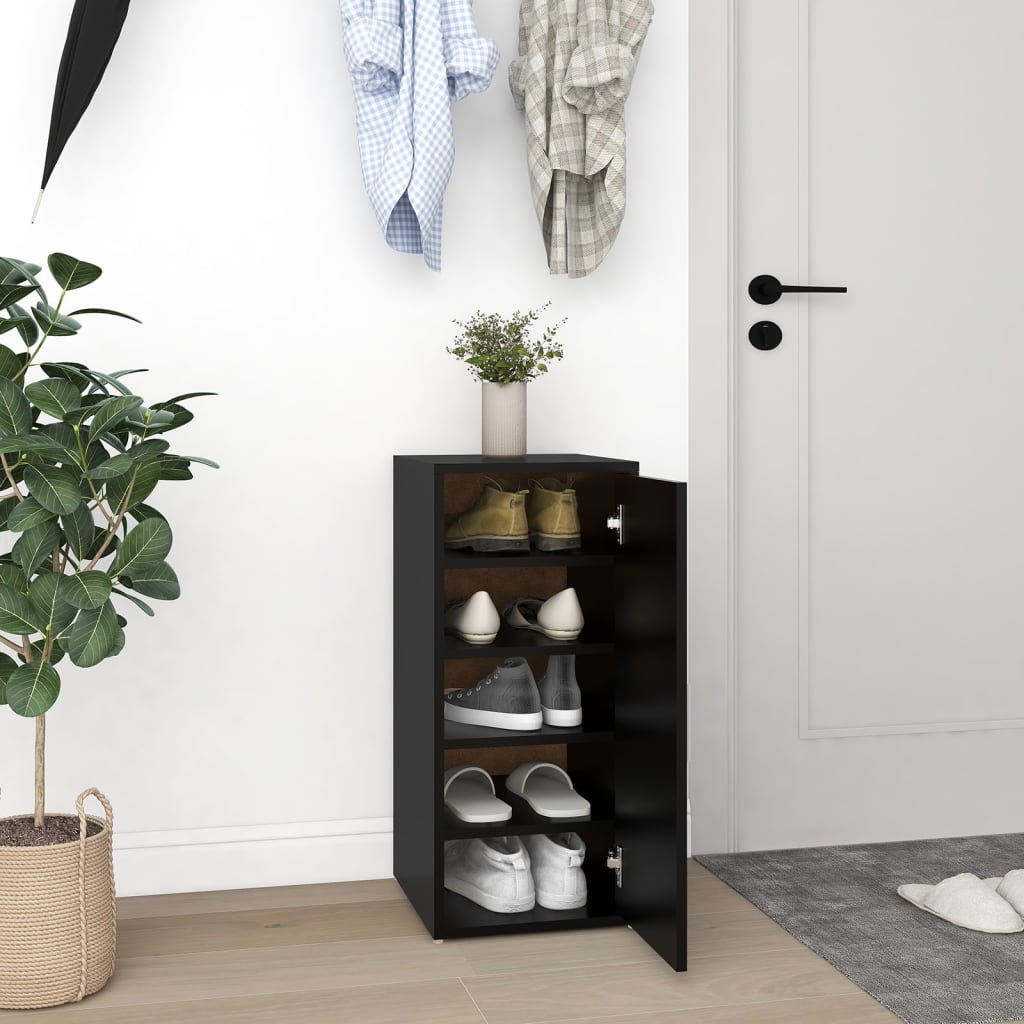 Kenkäkaapit 2 kpl musta 32x35x70 cm lastulevy - Sisustajankoti.fi