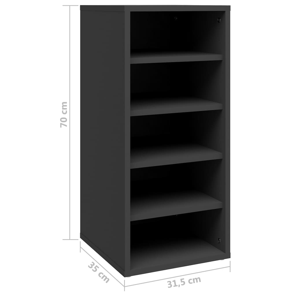 Kenkäkaapit 2 kpl harmaa 31,5x35x70 cm lastulevy - Sisustajankoti.fi