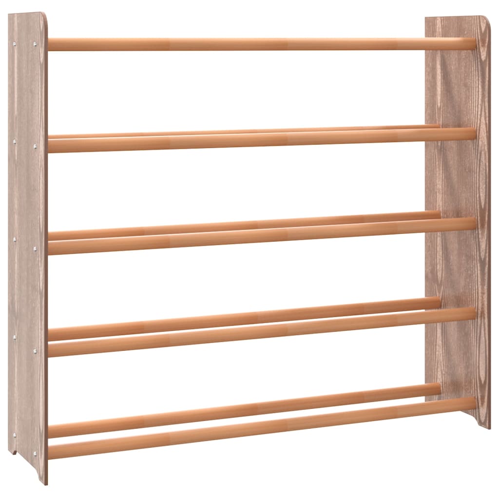 Kenkäteline ruskea 90x24x81 cm tekninen puu - Sisustajankoti.fi