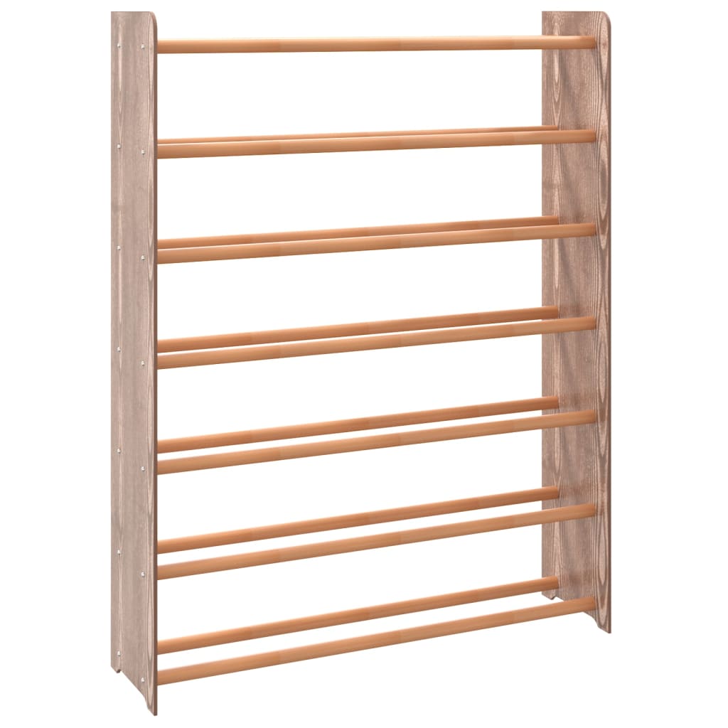Kenkäteline ruskea 90x24x117 cm tekninen puu - Sisustajankoti.fi