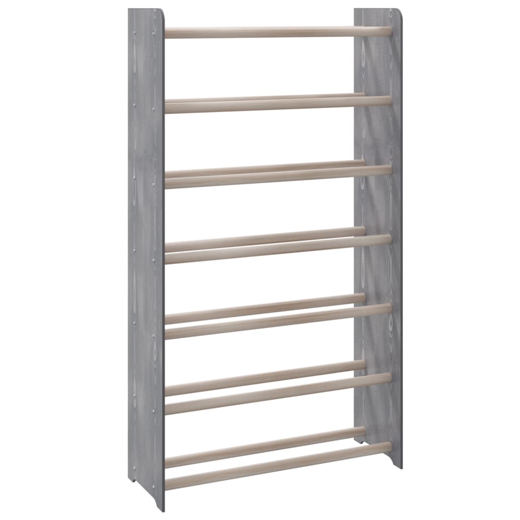 Kenkäteline harmaa 65x24x117 cm tekninen puu - Sisustajankoti.fi