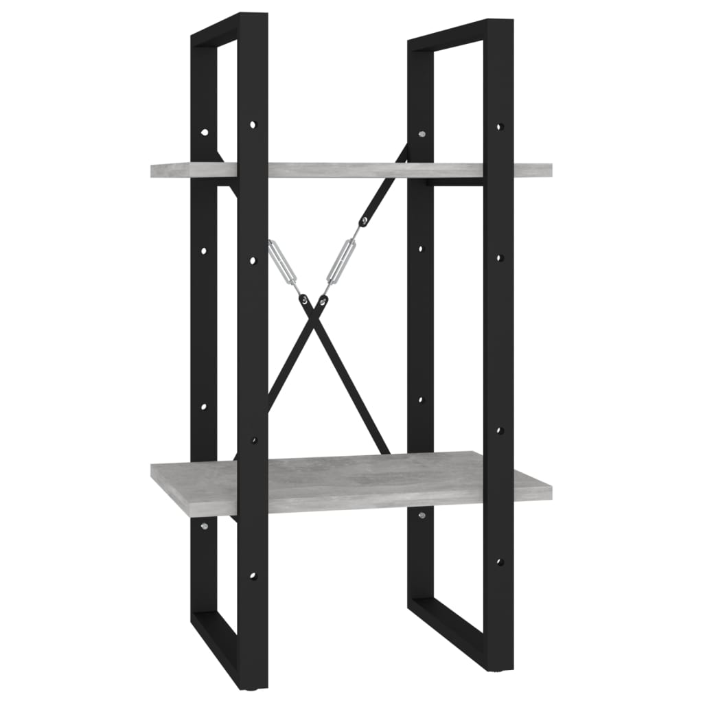 5-tasoinen kirjahylly betoninharmaa 40x30x175 cm lastulevy - Sisustajankoti.fi