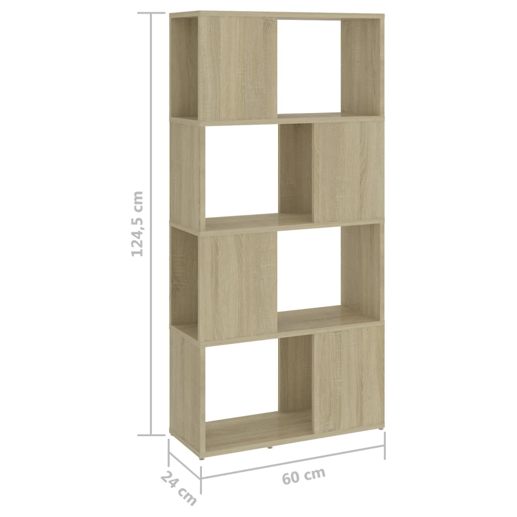 Kirjahylly/tilanjakaja Sonoma-tammi 60x24x124,5 cm lastulevy - Sisustajankoti.fi