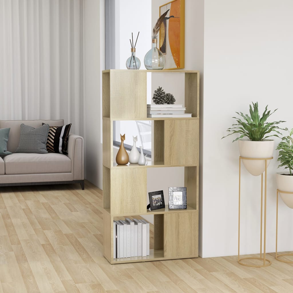 Kirjahylly/tilanjakaja Sonoma-tammi 60x24x124,5 cm lastulevy - Sisustajankoti.fi