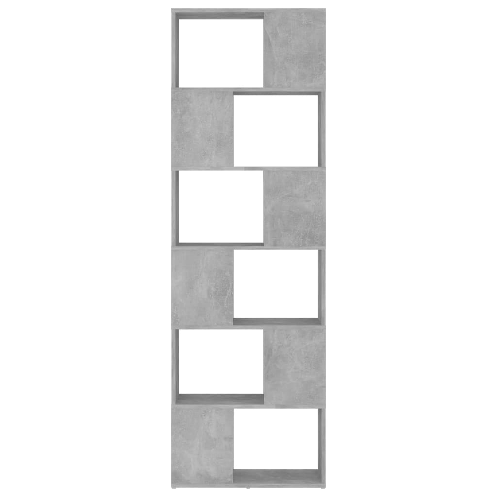 Kirjahylly/tilanjakaja betoninharmaa 60x24x186 cm lastulevy - Sisustajankoti.fi