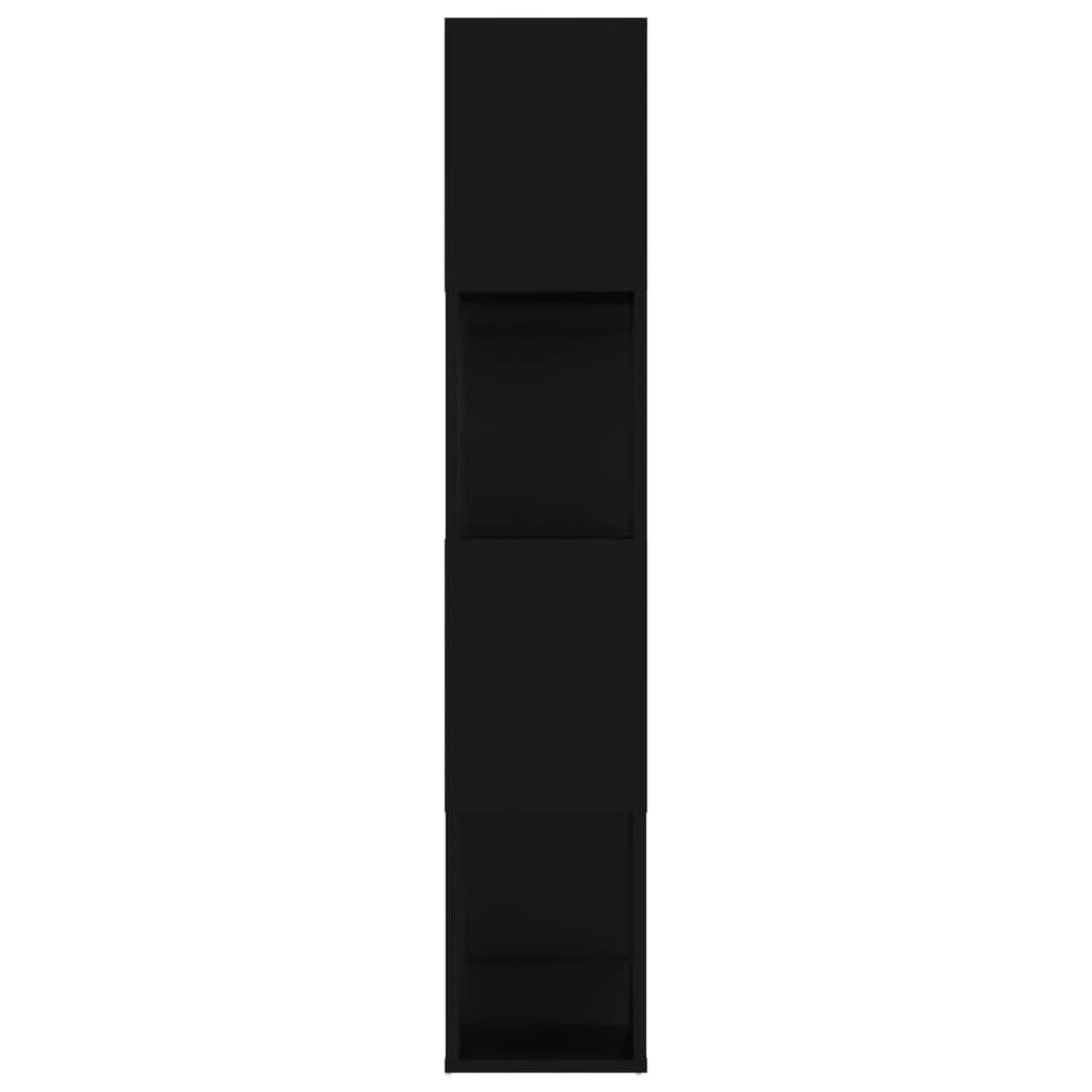 Kirjahylly/tilanjakaja musta 80x24x124,5 cm lastulevy - Sisustajankoti.fi