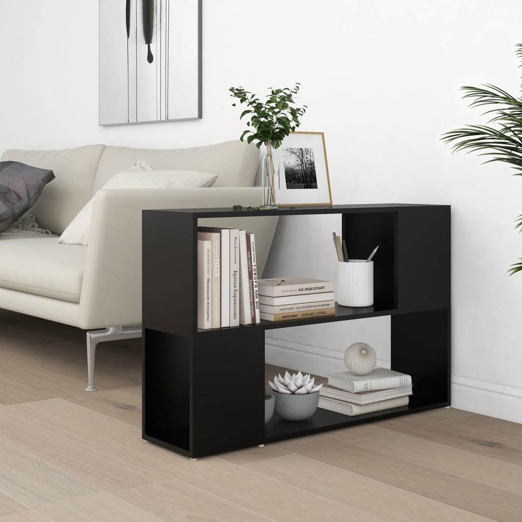 Kirjahylly musta 100x24x63 cm lastulevy - Sisustajankoti.fi
