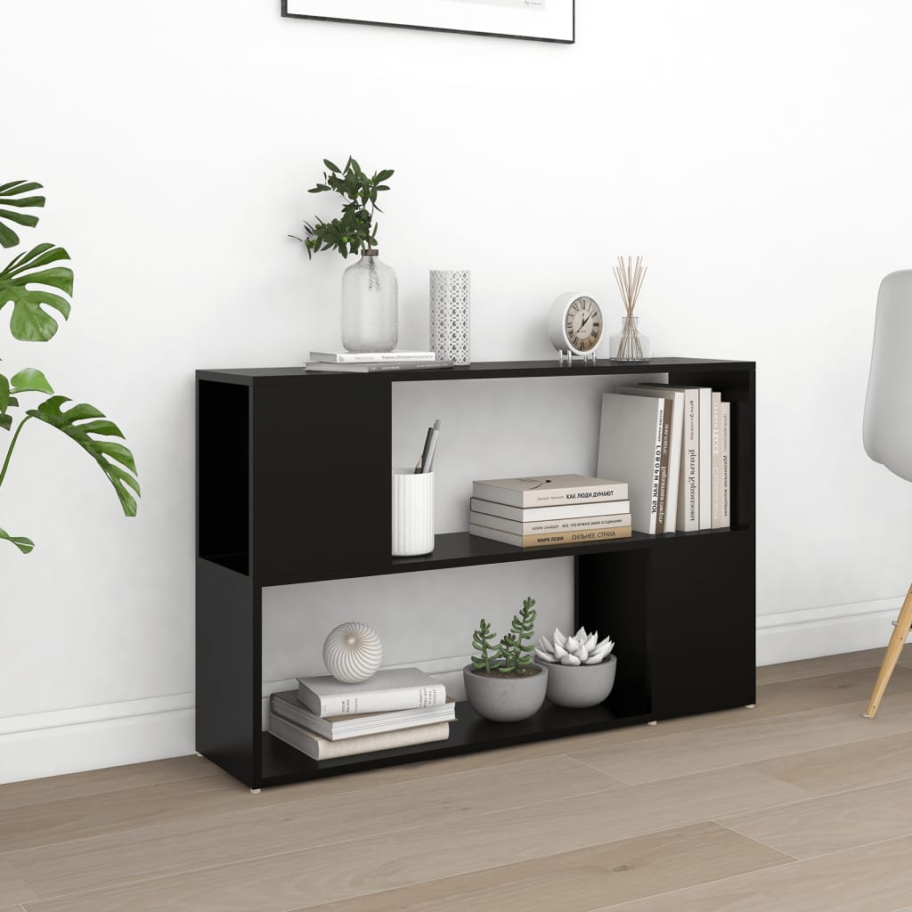 Kirjahylly musta 100x24x63 cm lastulevy - Sisustajankoti.fi