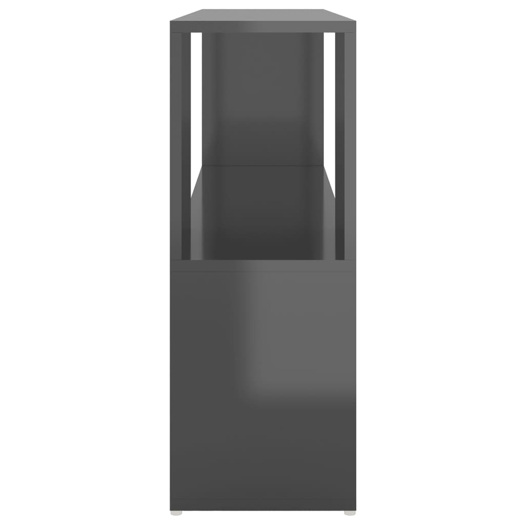 Kirjahylly korkeakiilto harmaa 100x24x63 cm lastulevy - Sisustajankoti.fi