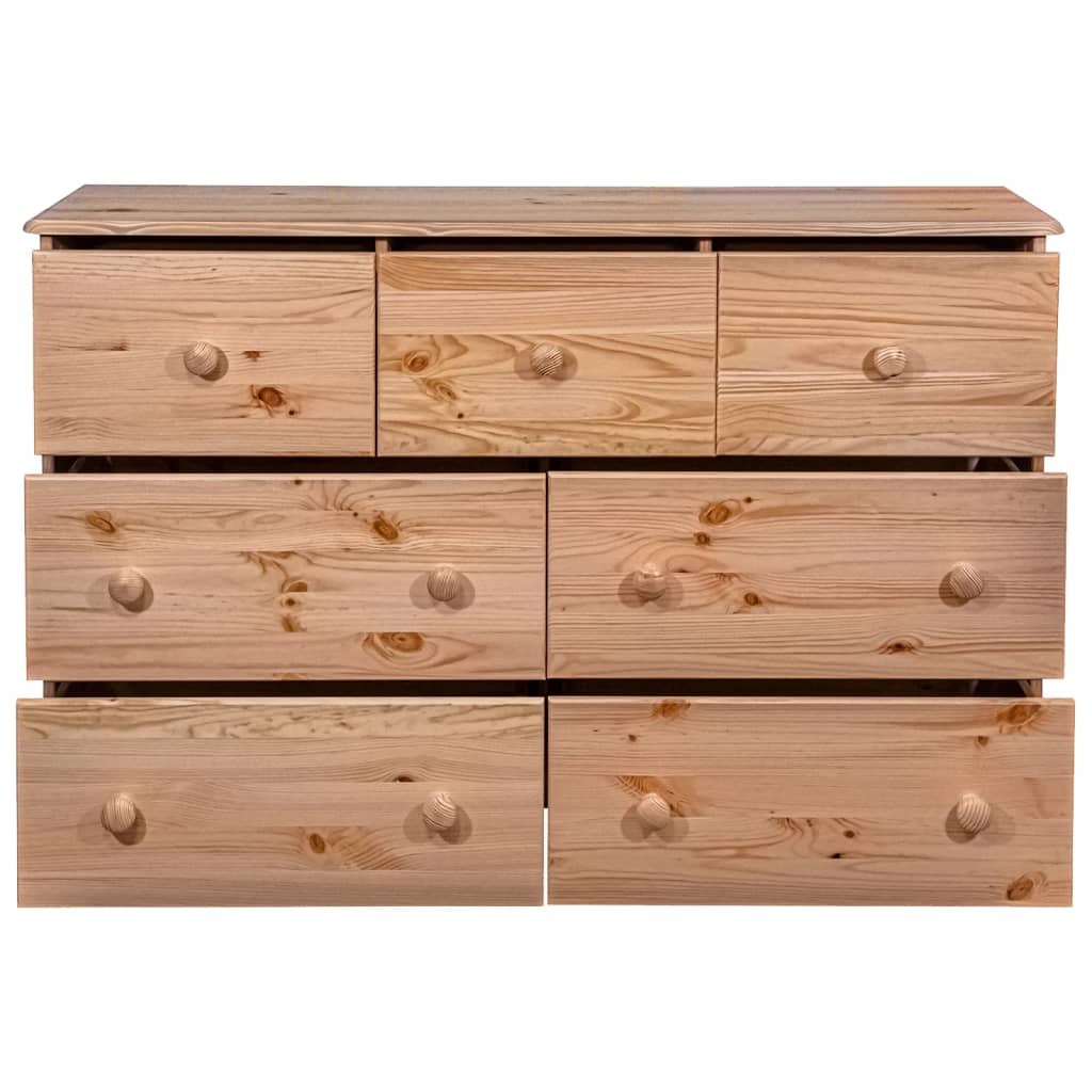Senkki 7 laatikkoa 113x35x73 cm täysi mänty - Sisustajankoti.fi