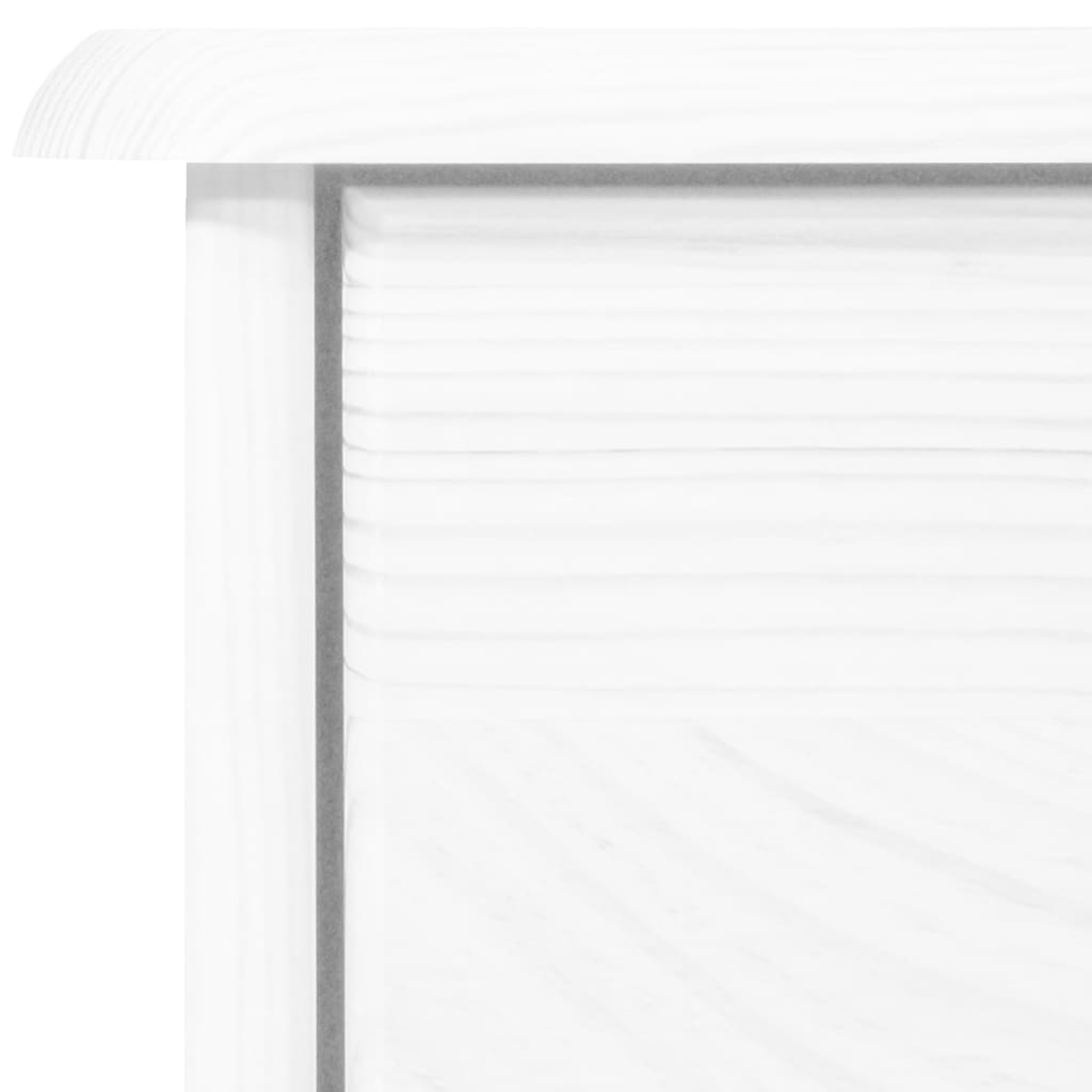 Senkki 7 laatikkoa valkoinen 113x35x73 cm täysi mänty - Sisustajankoti.fi
