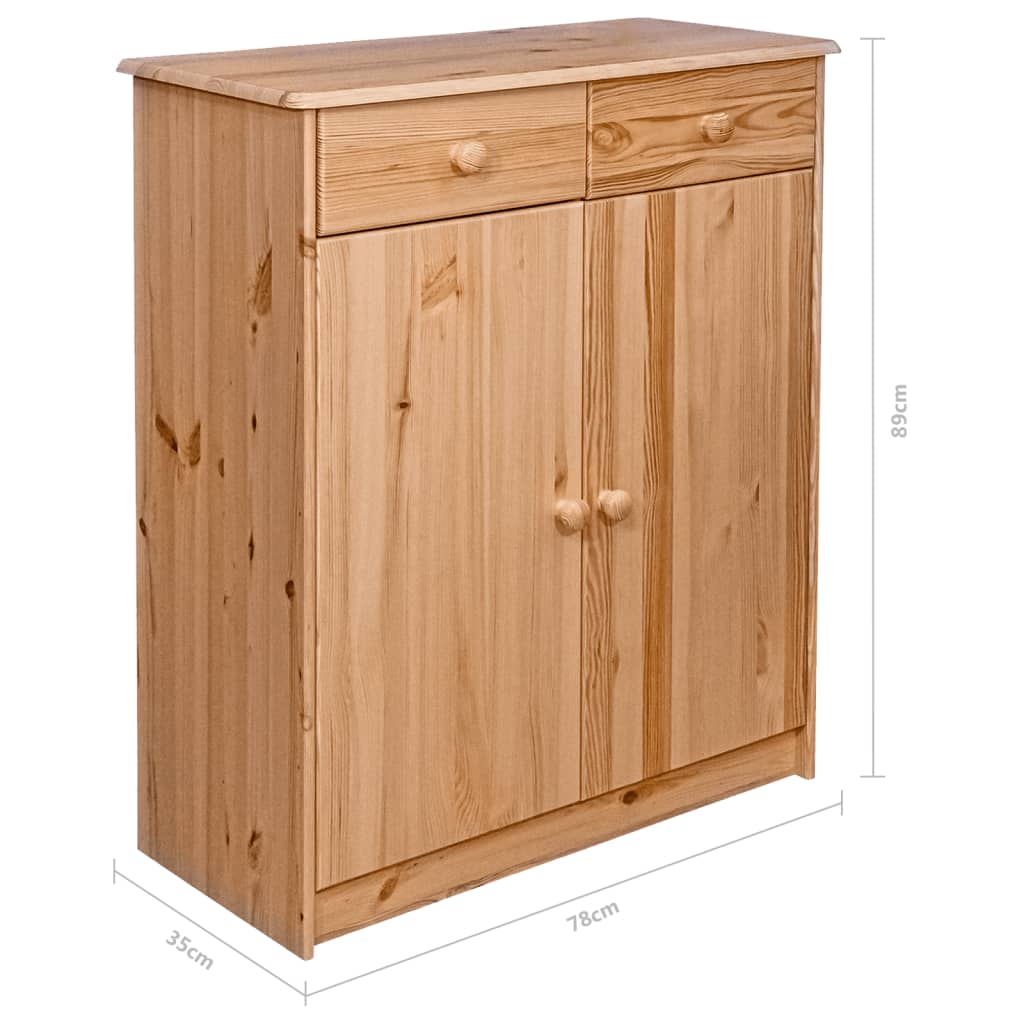Senkki 2 laatikkoa 78x35x89 cm täysi mänty - Sisustajankoti.fi