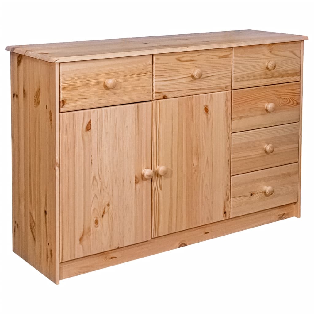 Senkki 6 laatikkoa 113x35x73 cm täysi mänty - Sisustajankoti.fi