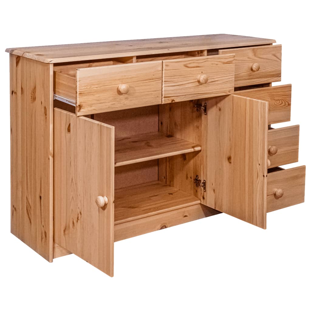 Senkki 6 laatikkoa 113x35x73 cm täysi mänty - Sisustajankoti.fi