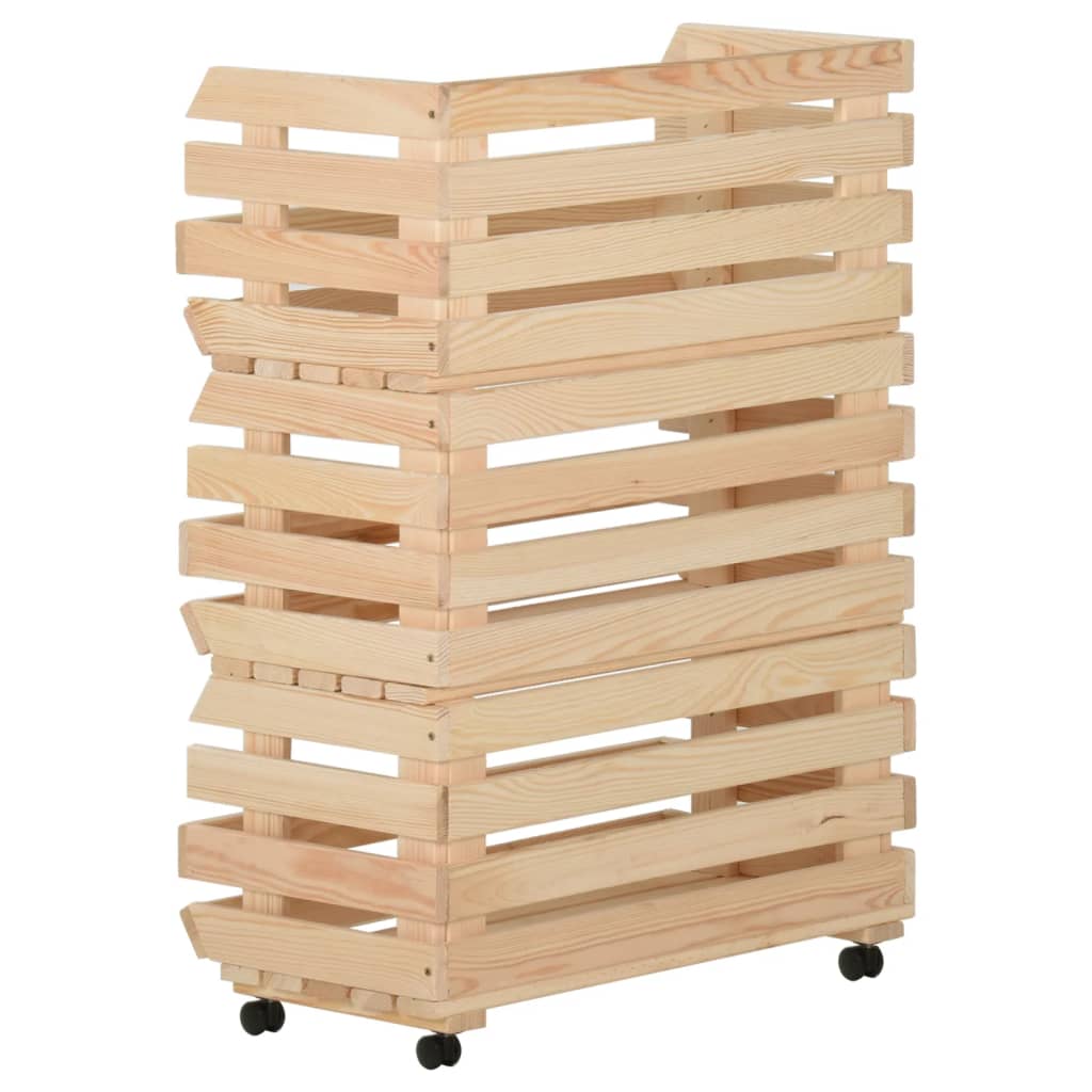 Vihanneskärry 57x30x80 cm täysi mänty - Sisustajankoti.fi