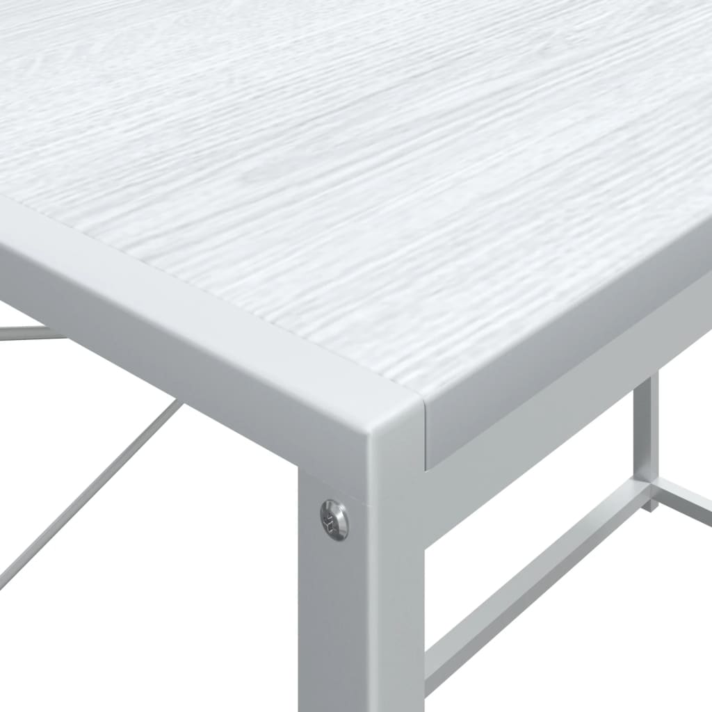 Tietokonepöytä valkoinen 110x60x138 cm lastulevy - Sisustajankoti.fi