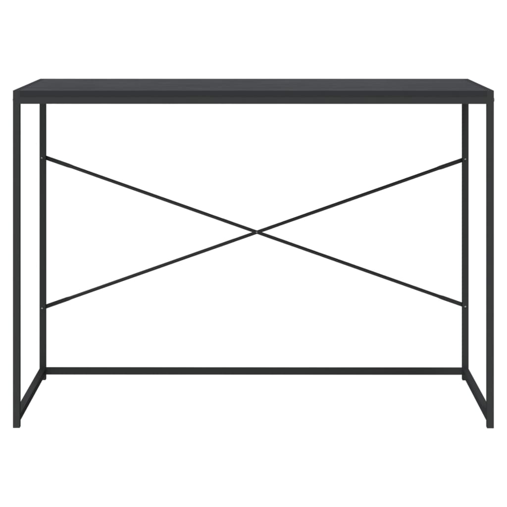 Tietokonepöytä musta 110x60x70 cm lastulevy - Sisustajankoti.fi