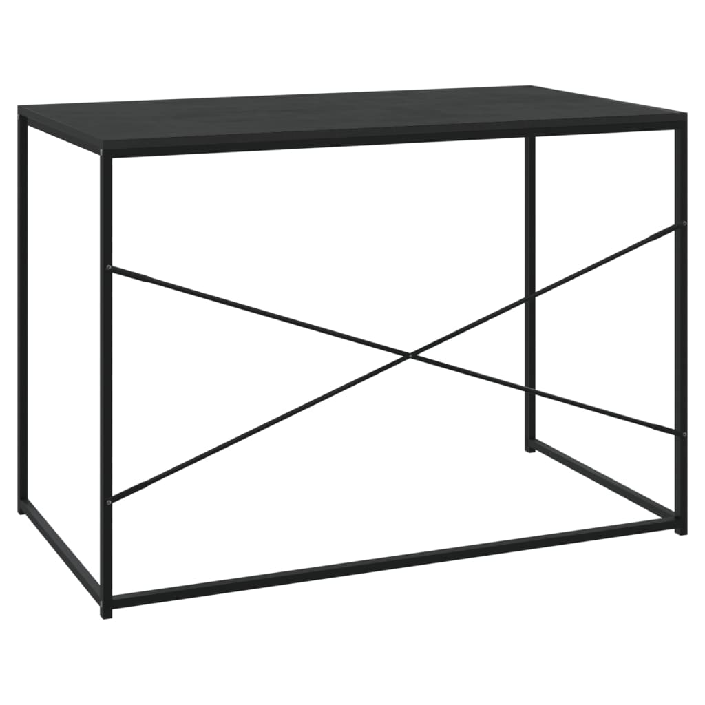 Tietokonepöytä musta 110x60x70 cm lastulevy - Sisustajankoti.fi